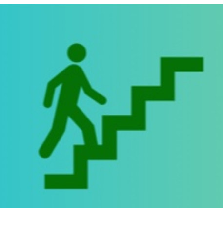 StepsUp Careers logo with a figure climbing stairs, symbolizing career progress.